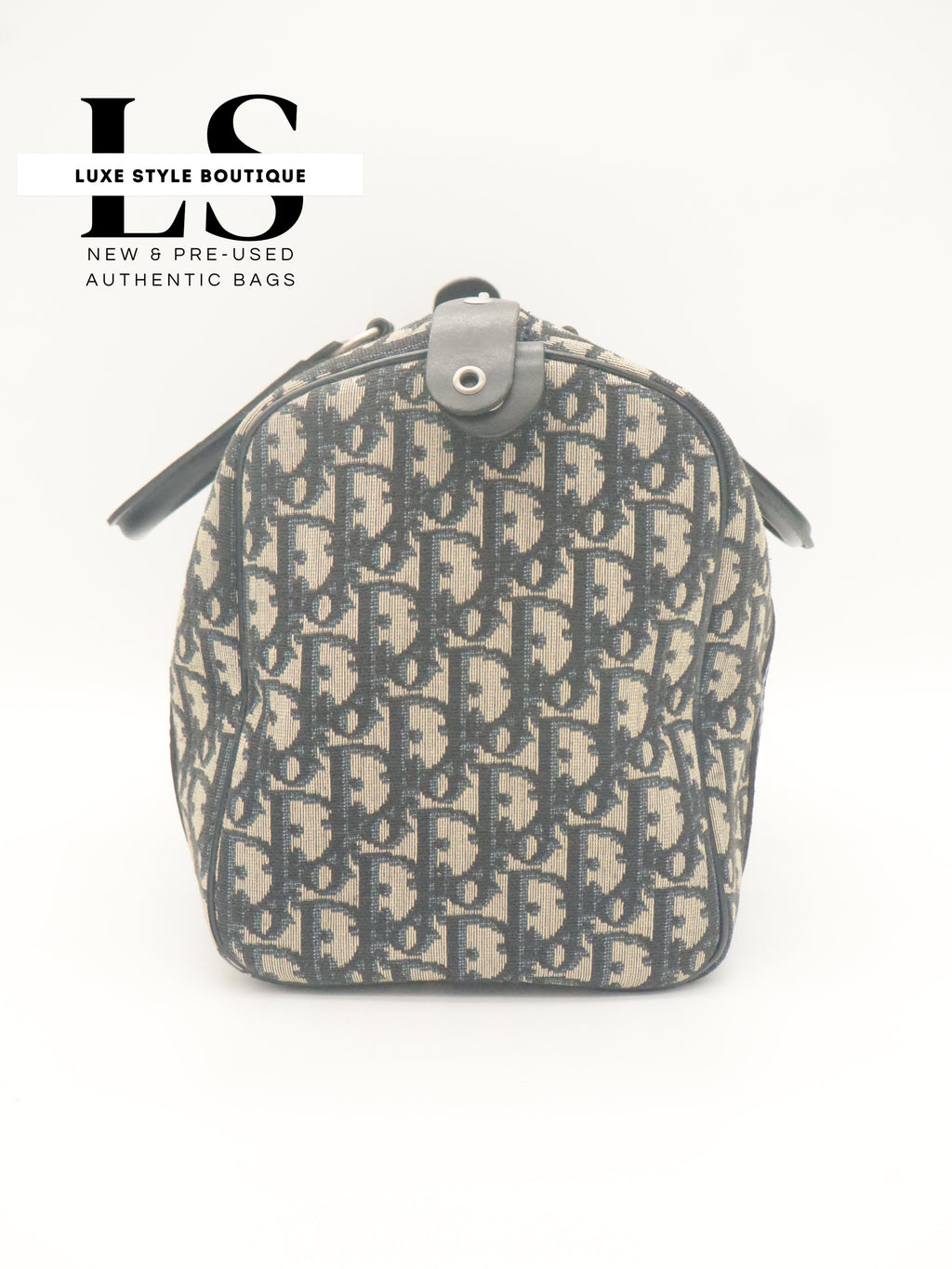 Dior Mini Trotter Boston Bag Navy Blue