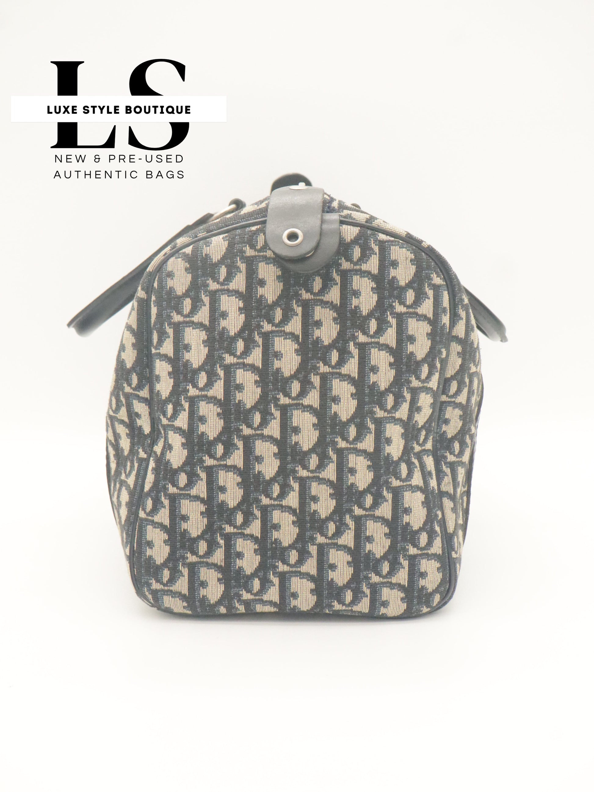 Dior Mini Trotter Boston Bag Navy Blue