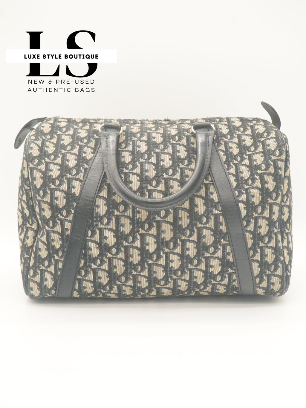 Dior Mini Trotter Boston Bag Navy Blue