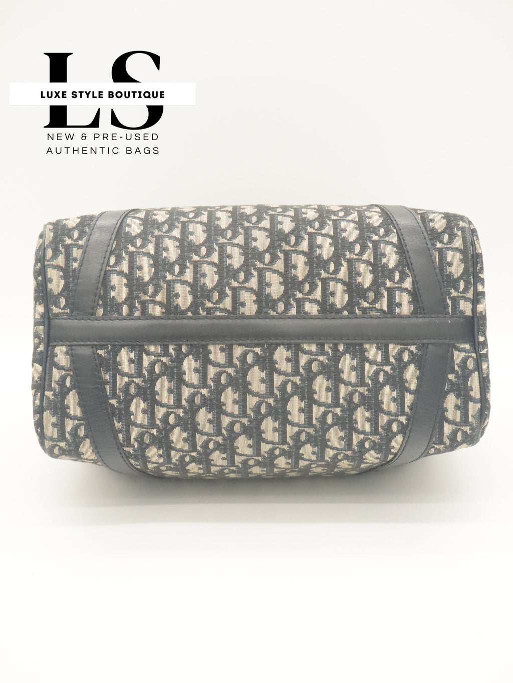 Dior Mini Trotter Boston Bag Navy Blue