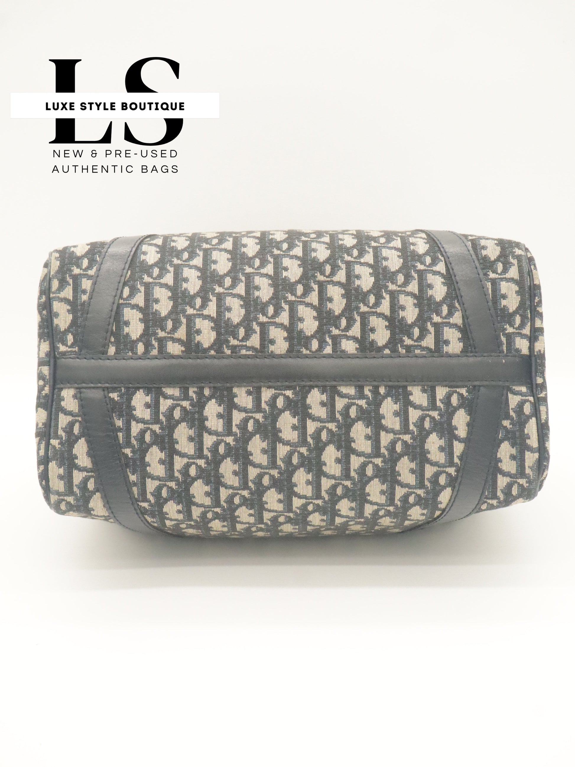 Dior Mini Trotter Boston Bag Navy Blue