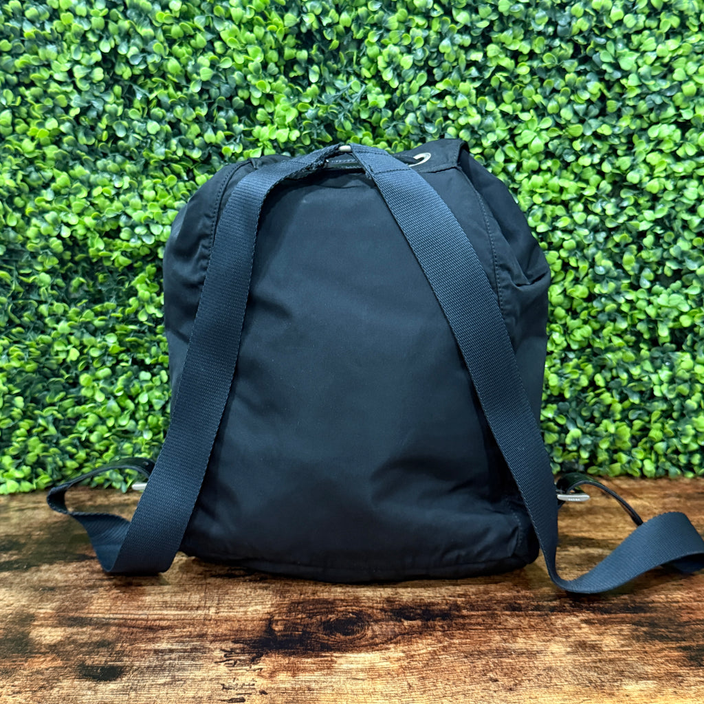 Prada Black Tessuto Drawstring Backpack