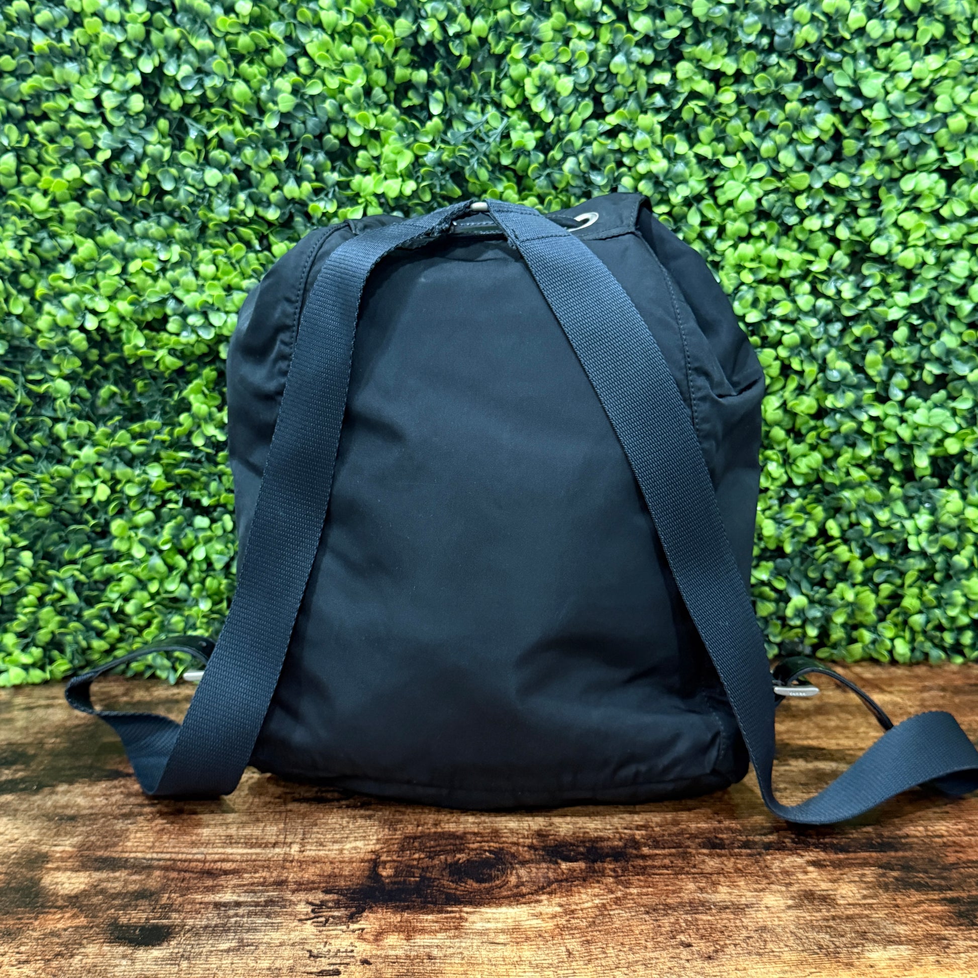Prada Black Tessuto Drawstring Backpack