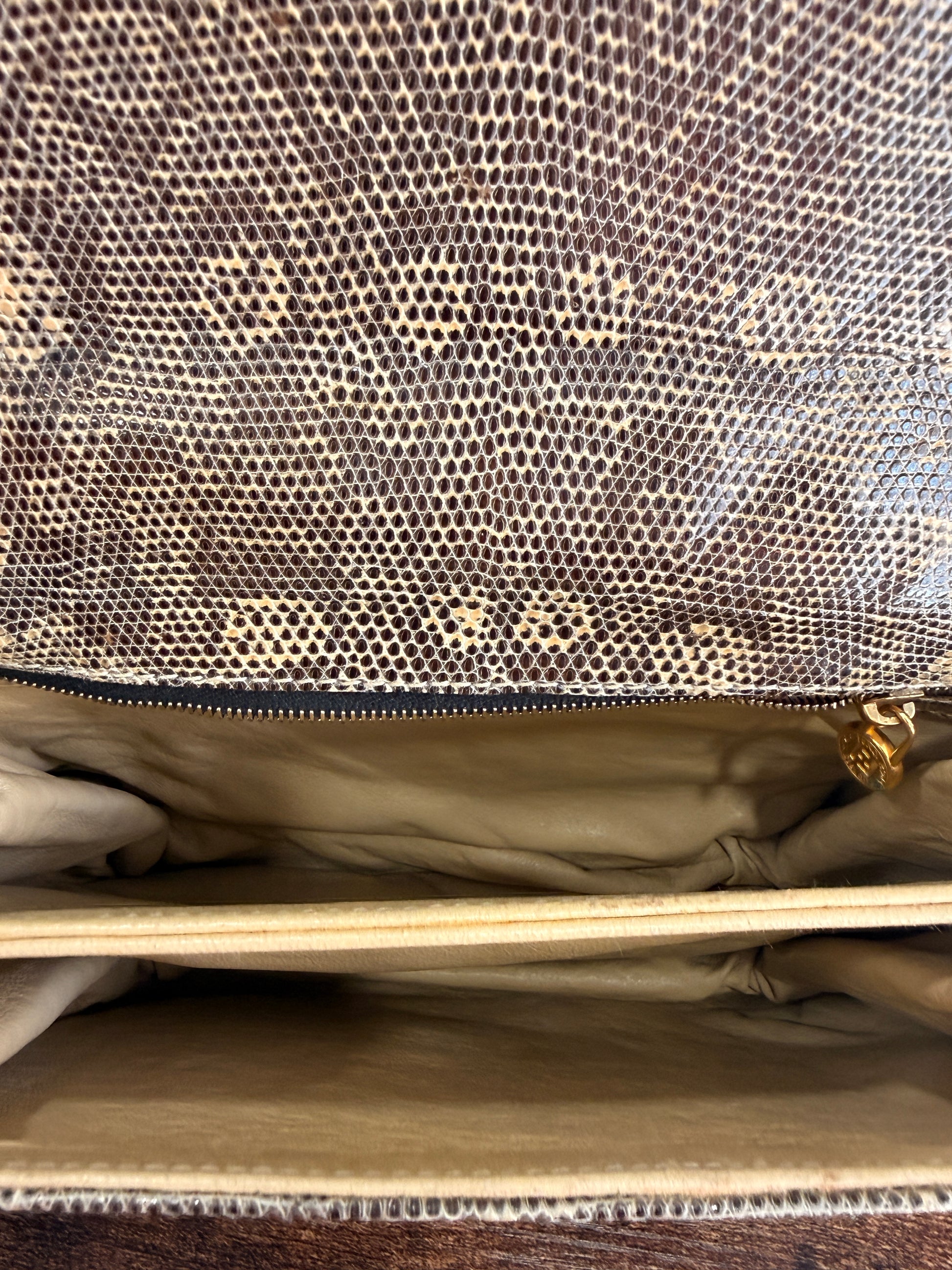 Fendi SAS Lizard Skin Handbag
