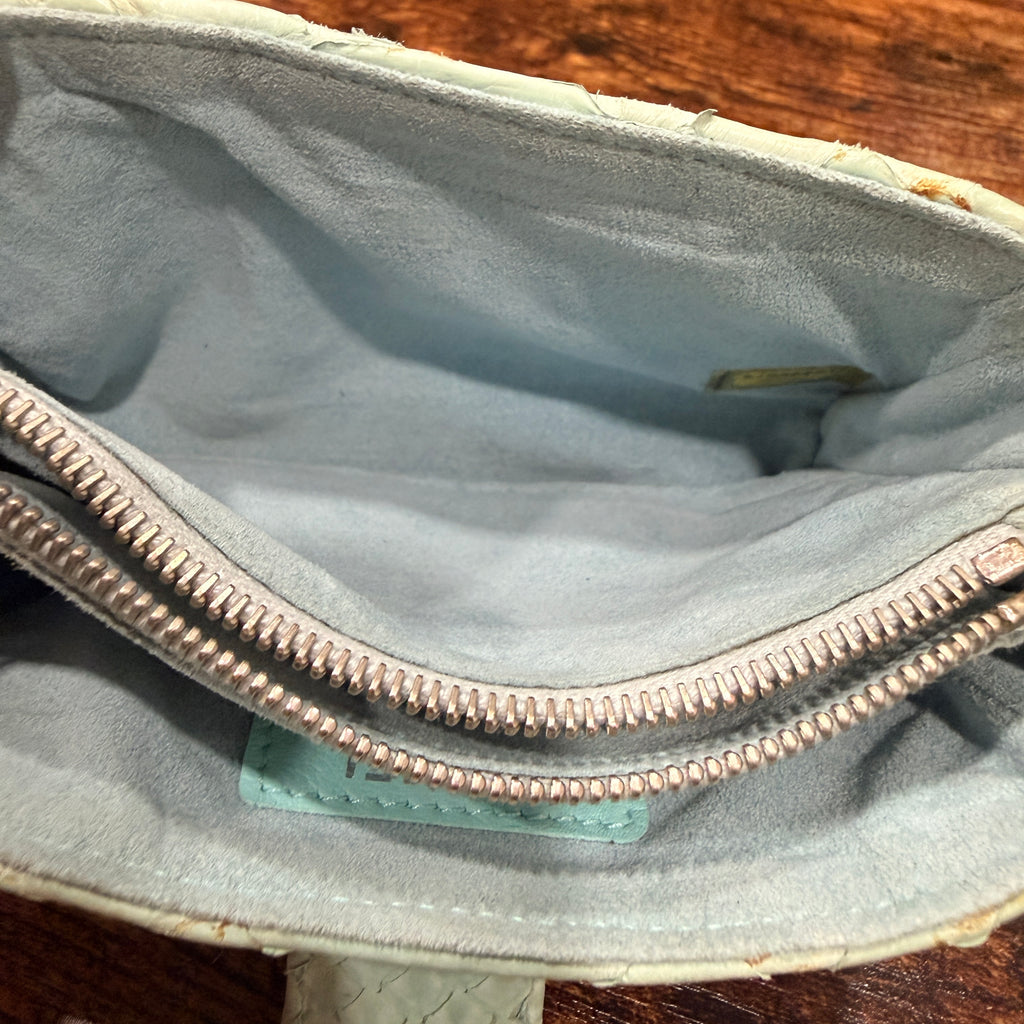 Chanel Python Mint Phone Holder Clutch