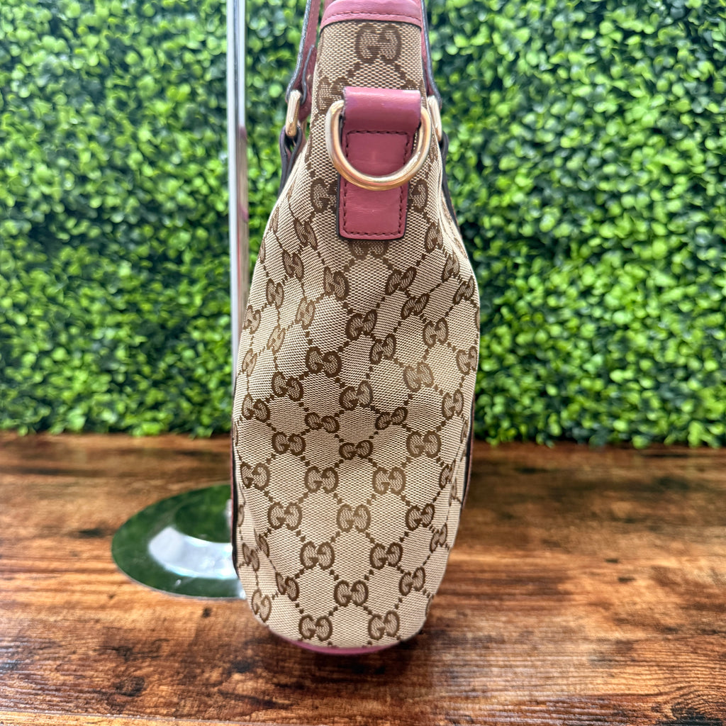 Gucci Canvas Bag Brown & Pink