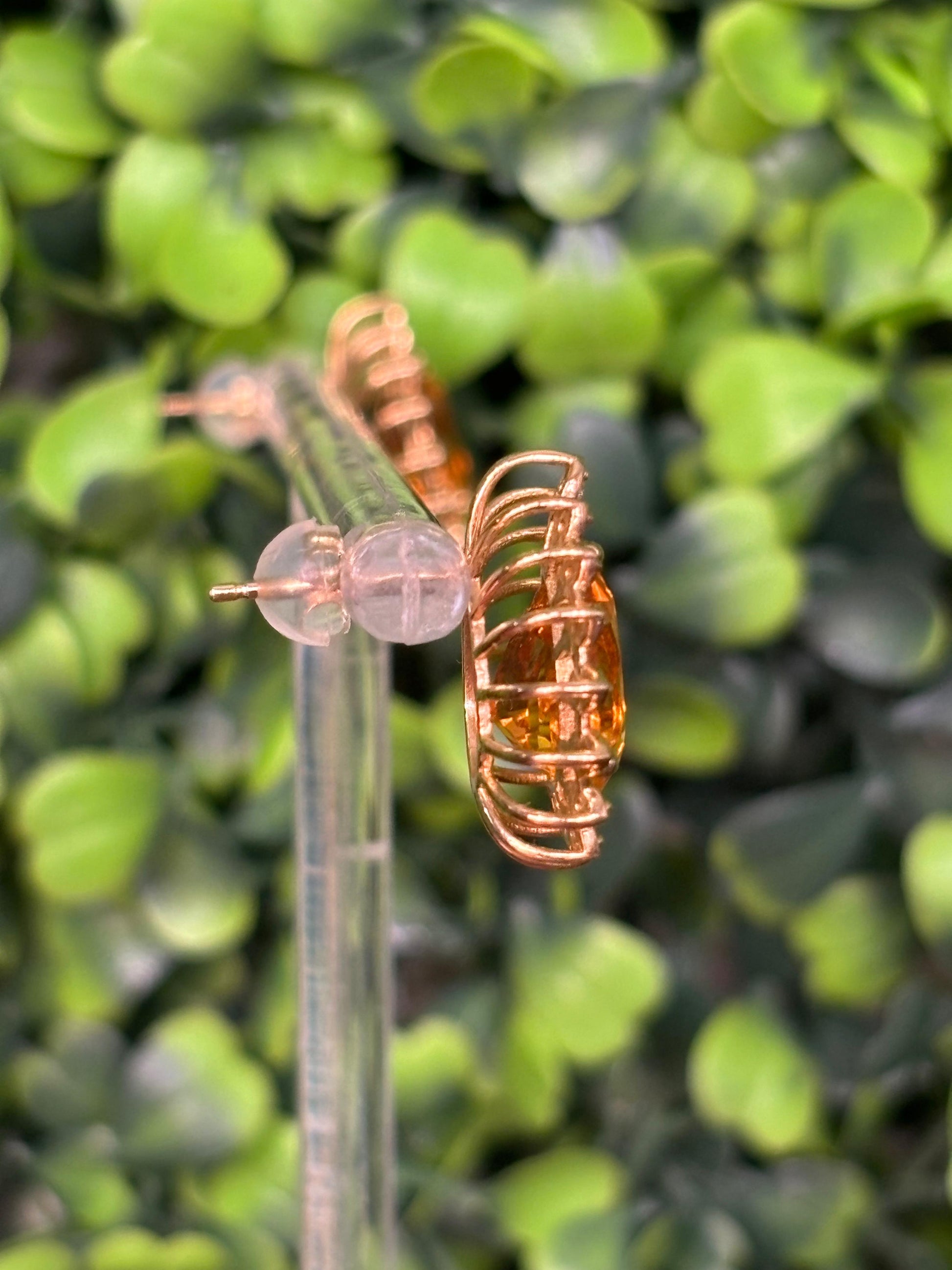 Jewelry Set Yellow Gold 18K w/Diamonds & Citrine Drop Style