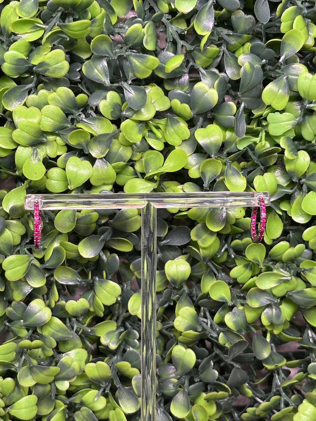 Earrings White Gold 18K w/Rubies