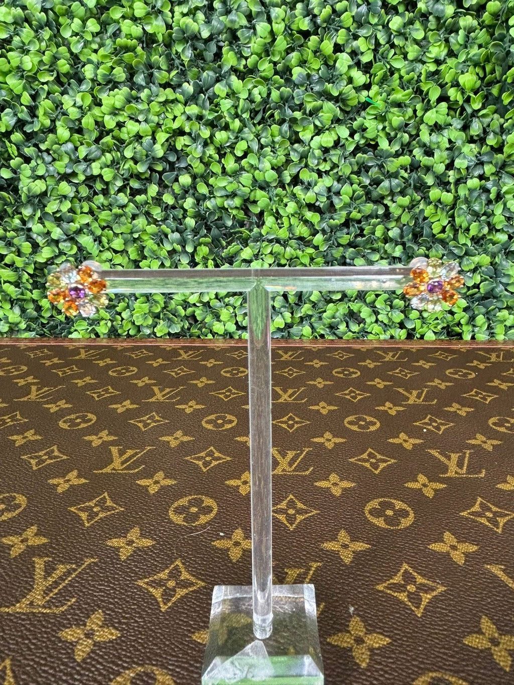 Earrings Yellow Gold 18K Multigems