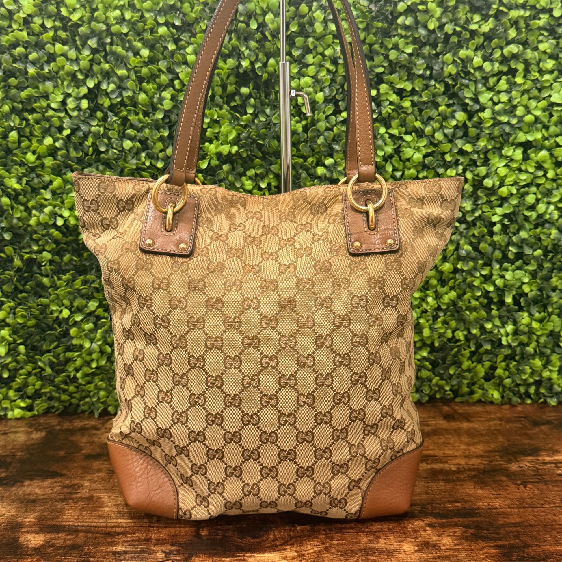 Gucci GG Canvas Charm Medium Tote