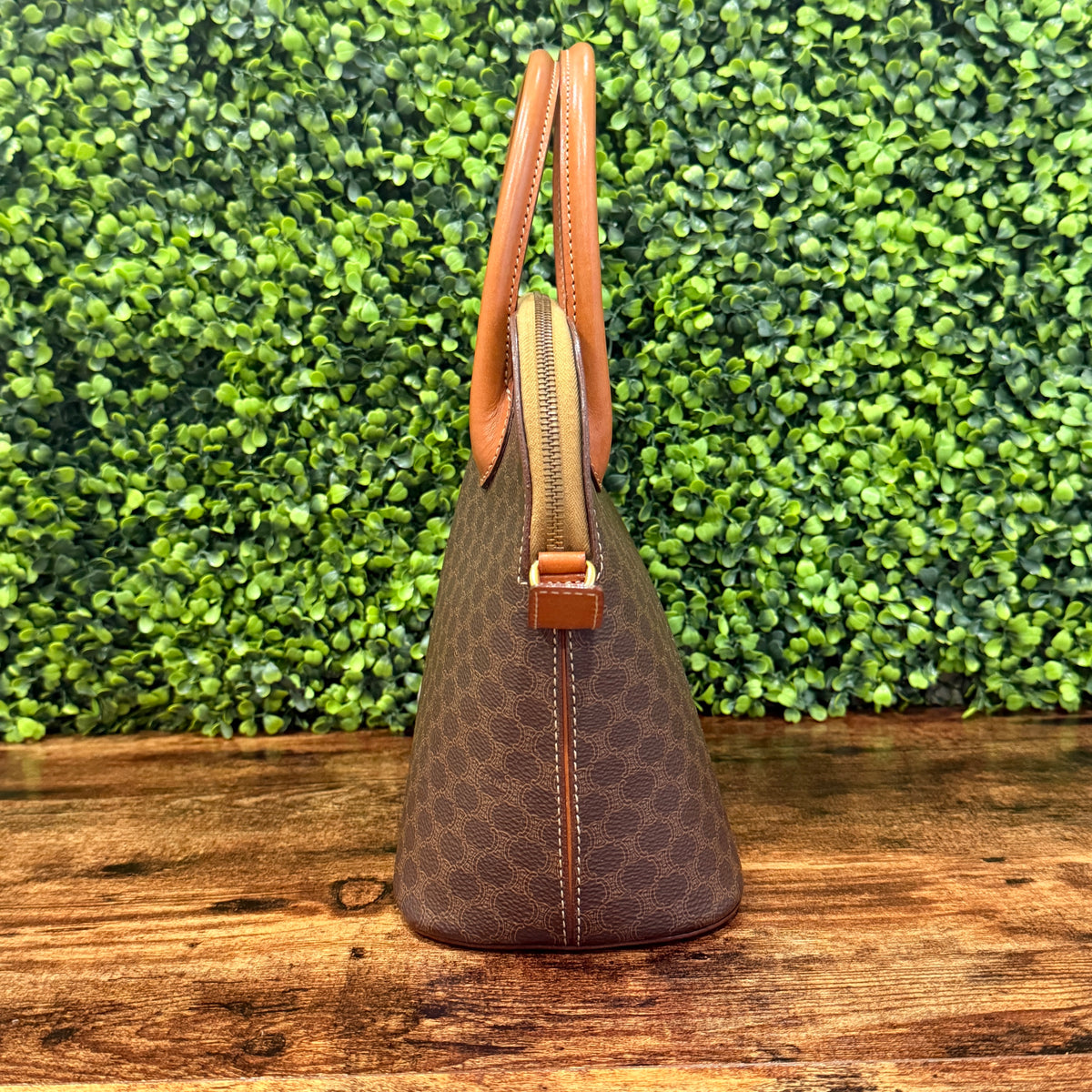 Celine Macadam Handbag Brown