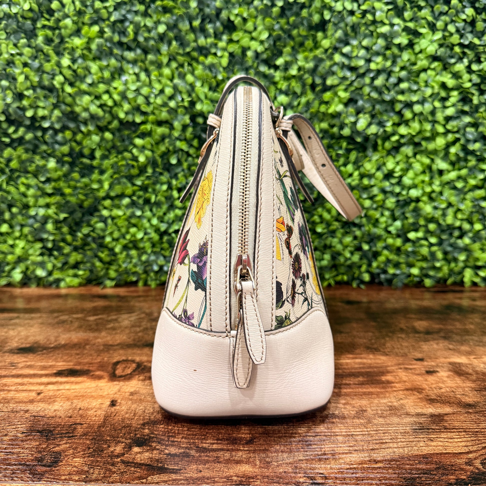 Gucci Floral Print Dome Bag
