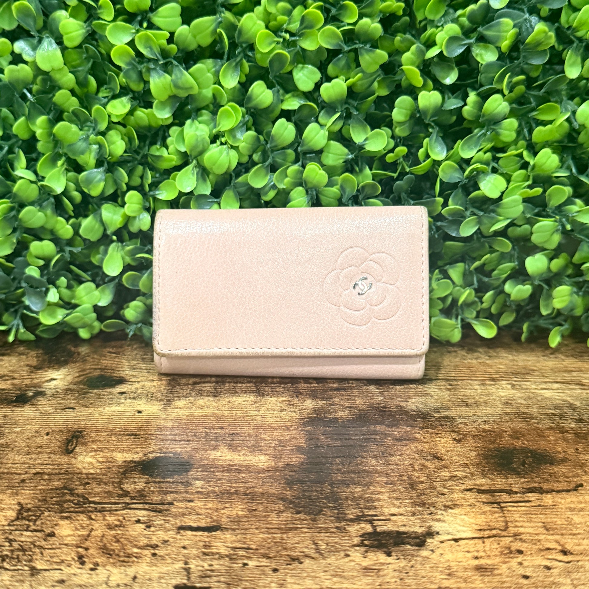 Chanel Camellia Leather Key Holder
