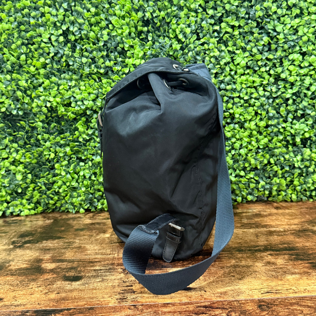 Prada Black Tessuto Drawstring Backpack