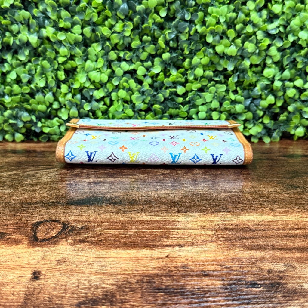 Louis Vuitton Wallet Murakami White Multicolor