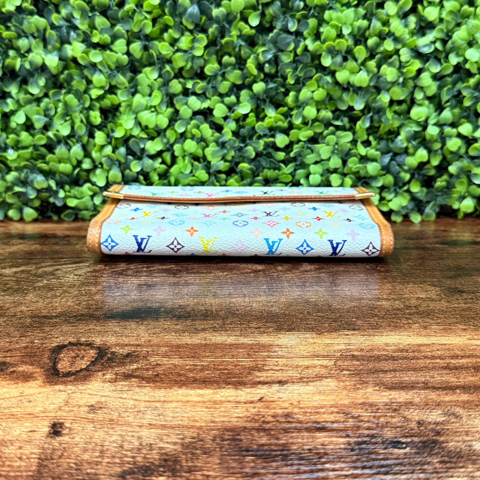 Louis Vuitton Wallet Murakami White Multicolor