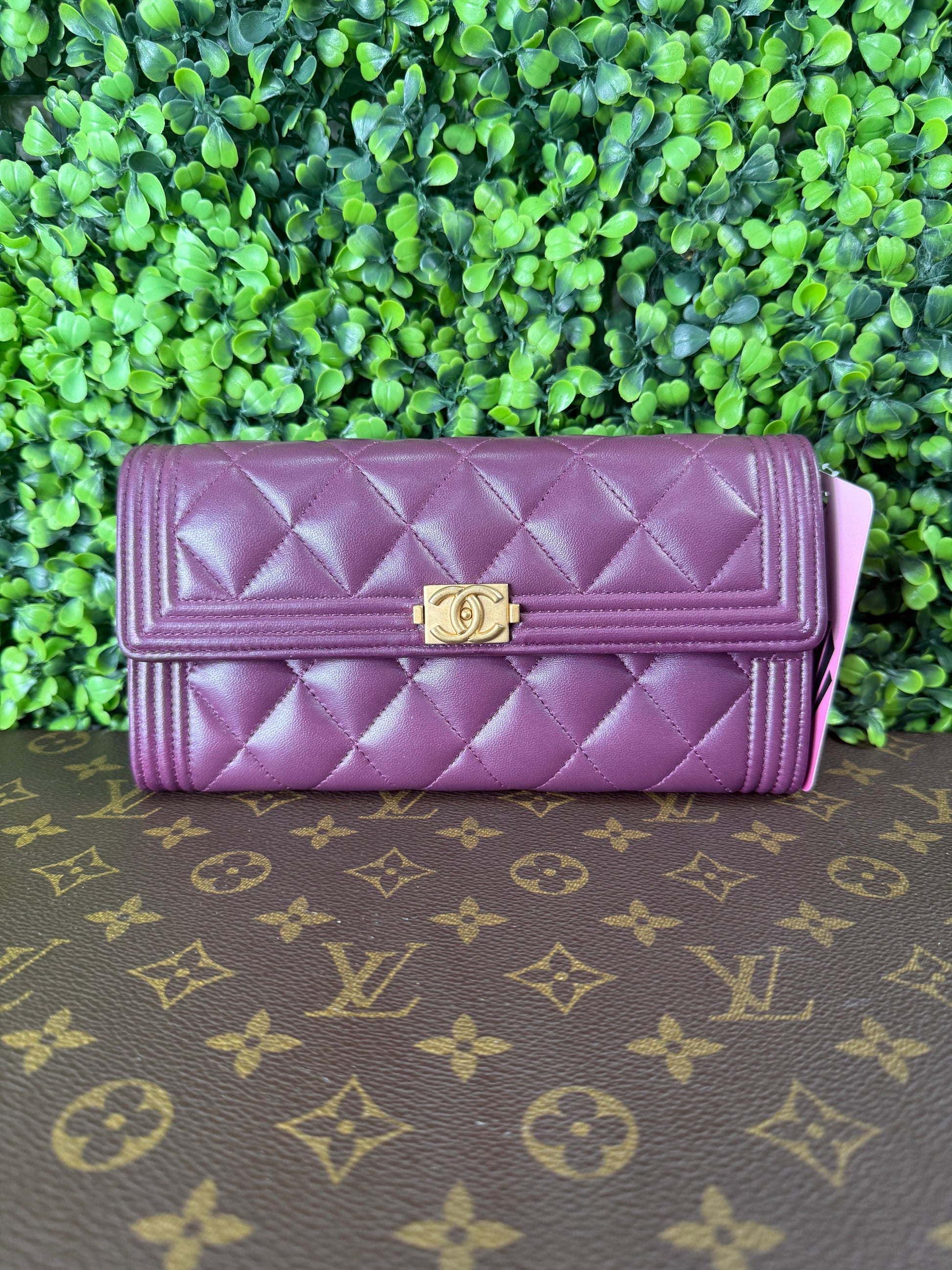 Chanel Flap Wallet Purple
