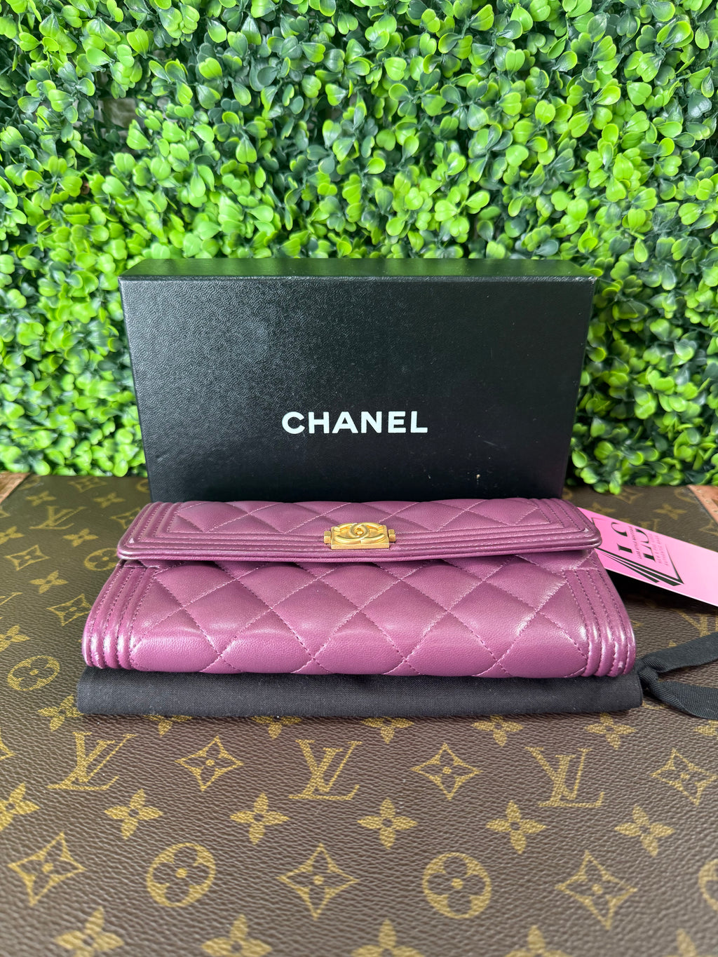 Chanel Flap Wallet Purple