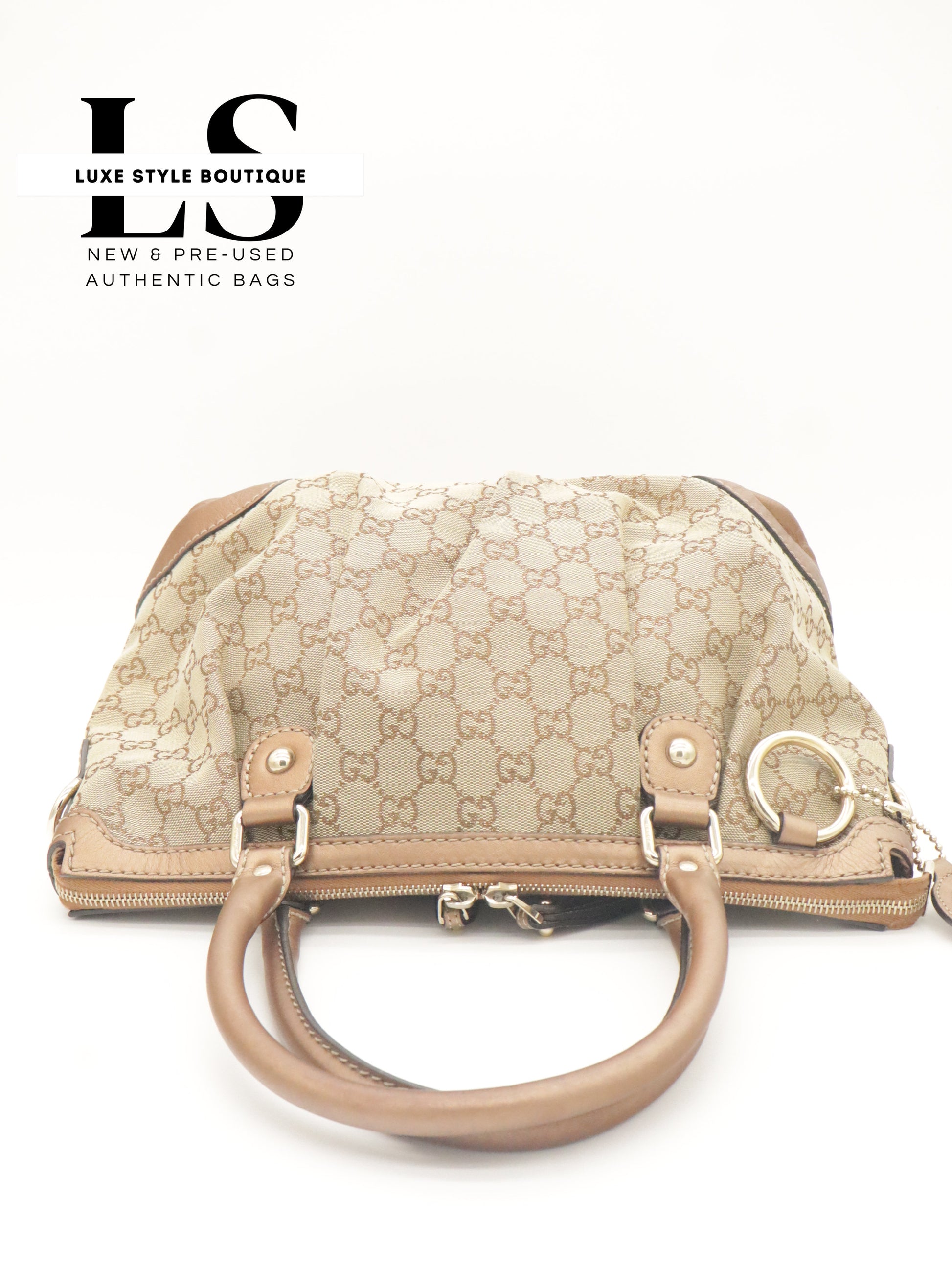 Gucci GG Canvas Sukey Satchel Bag