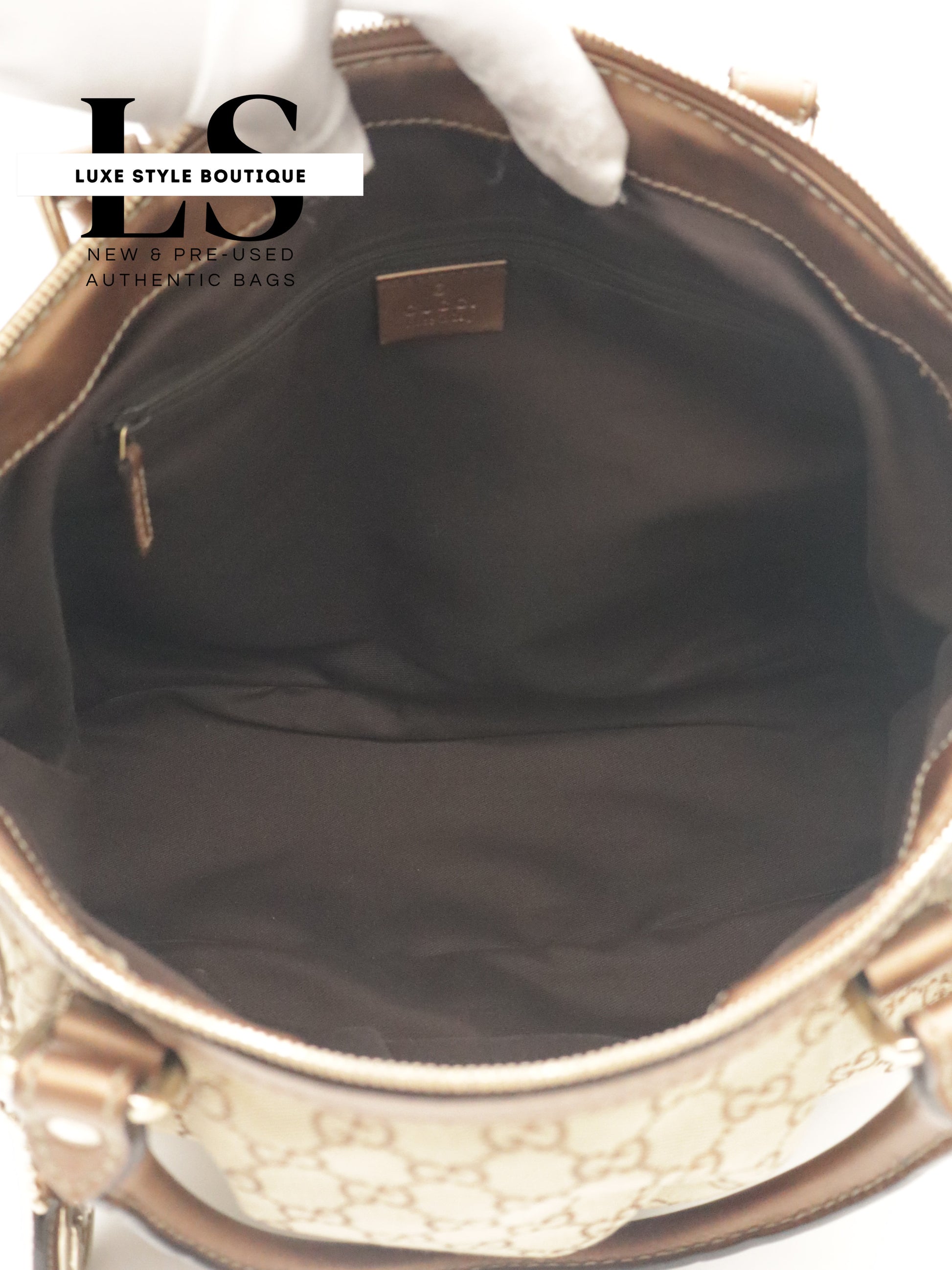 Gucci GG Canvas Sukey Satchel Bag