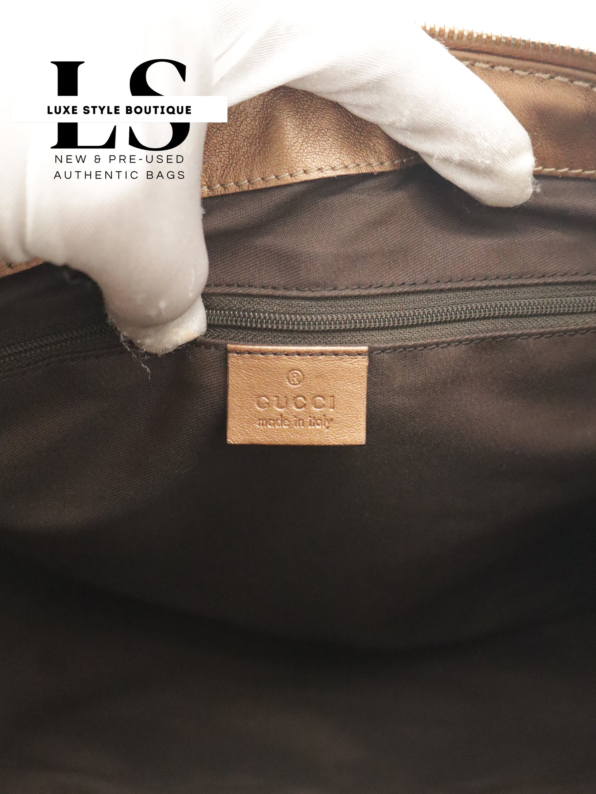 Gucci GG Canvas Sukey Satchel Bag
