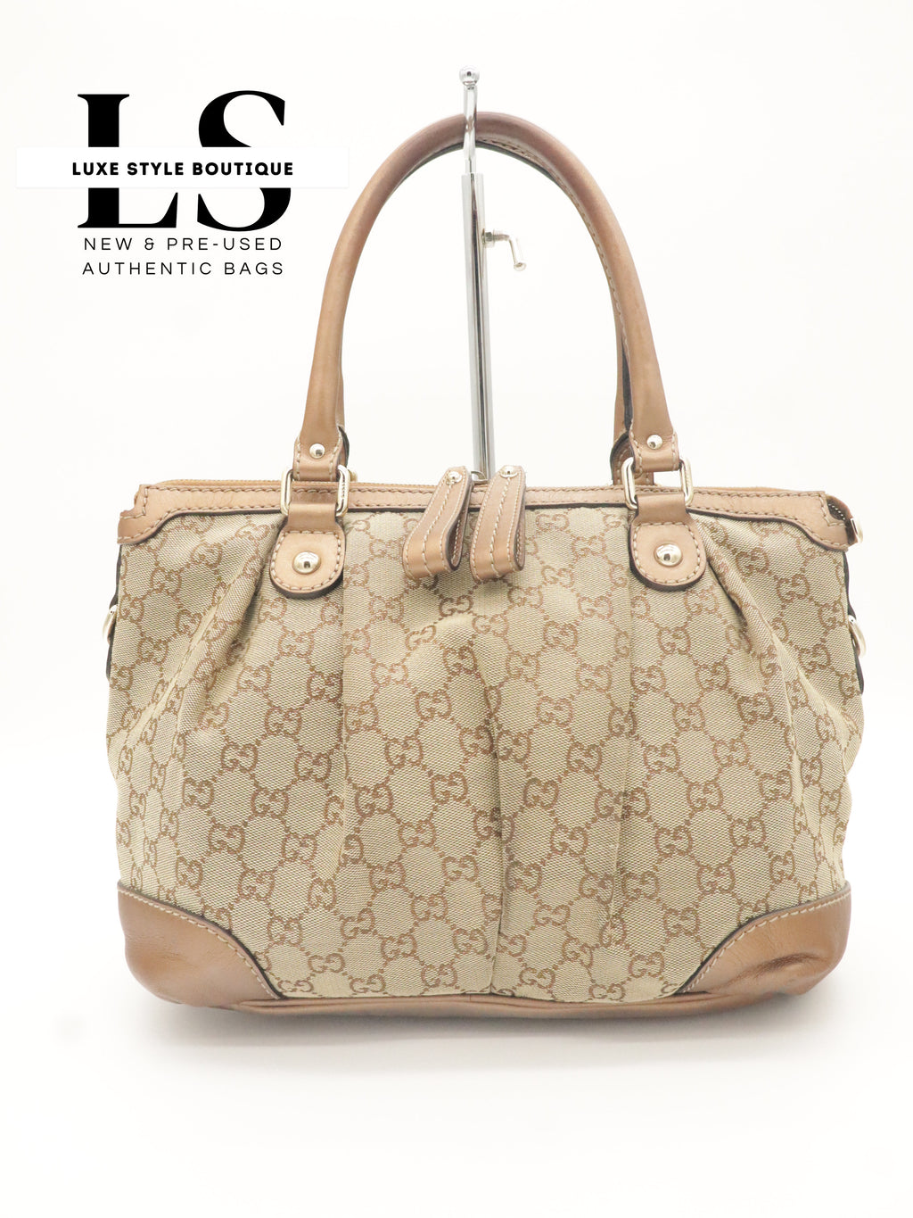 Gucci GG Canvas Sukey Satchel Bag