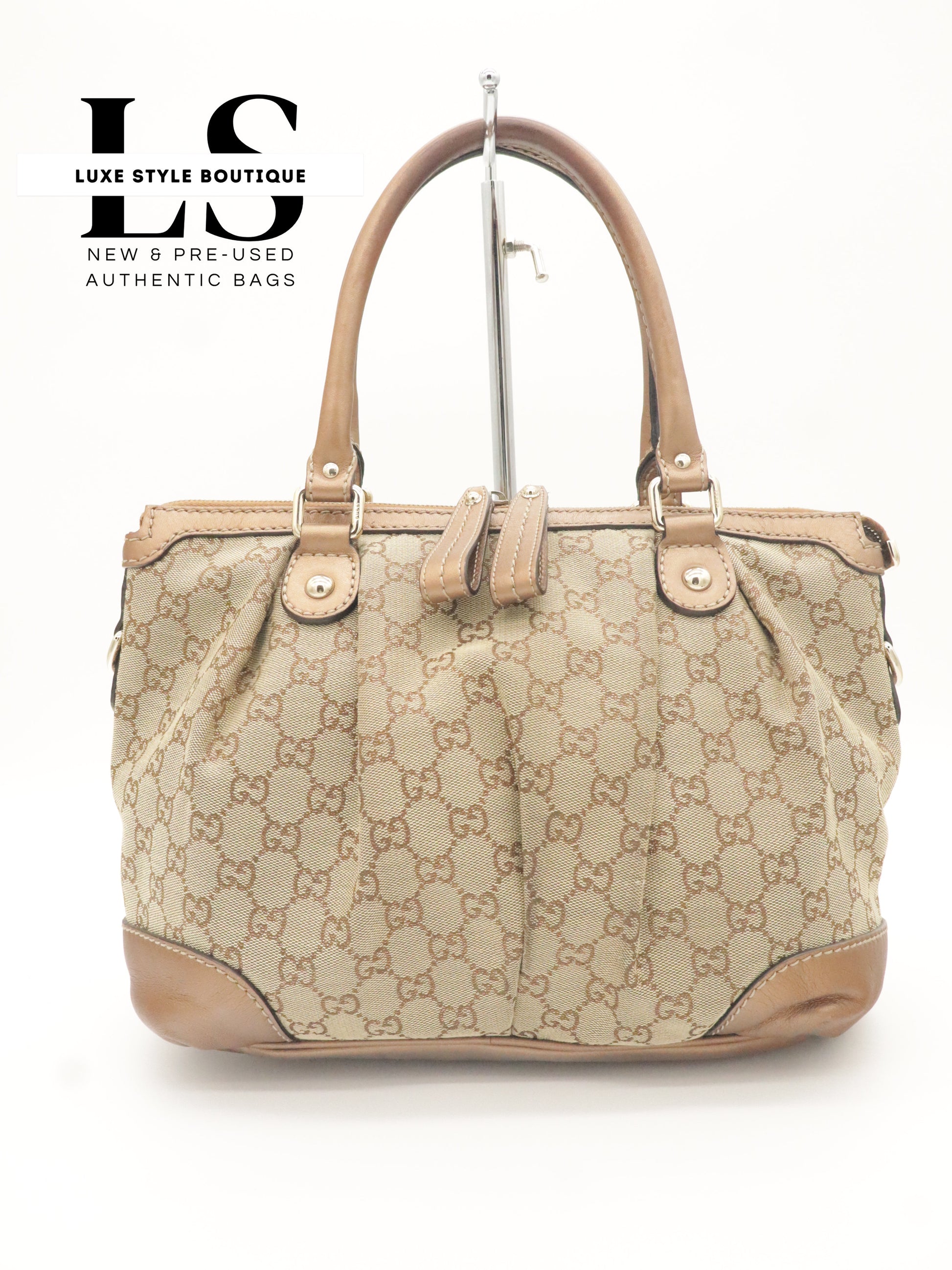 Gucci GG Canvas Sukey Satchel Bag
