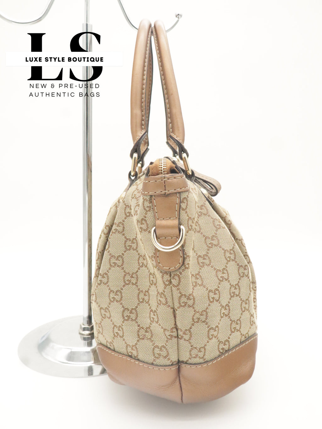 Gucci GG Canvas Sukey Satchel Bag