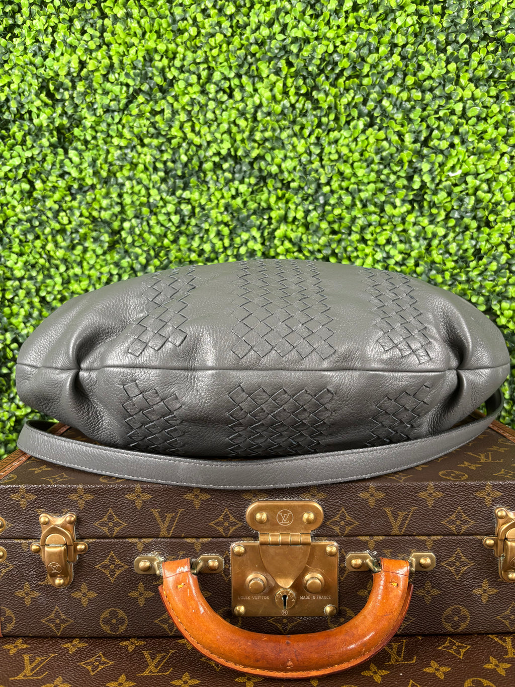 Bottega Veneta Gray Hobo Bag Large