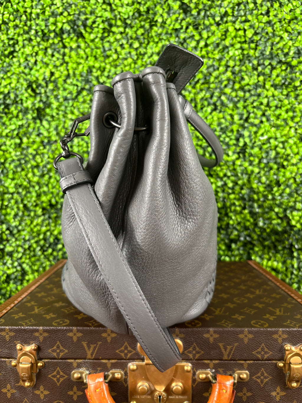 Bottega Veneta Gray Hobo Bag Large