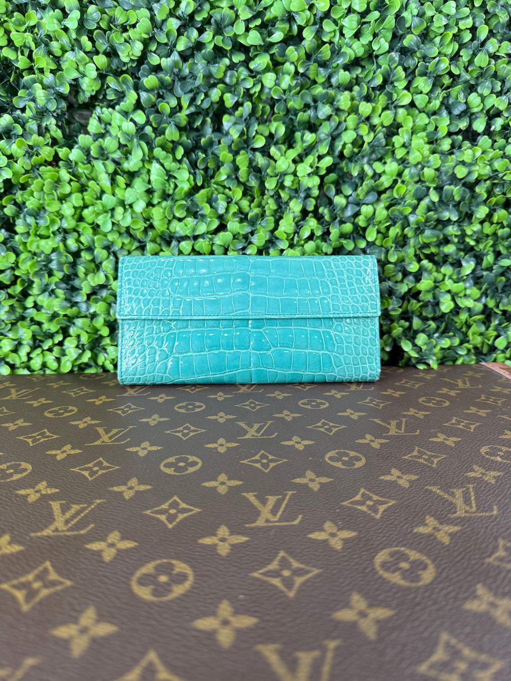 Gucci Horsebit Turquoise Crocodile Leather