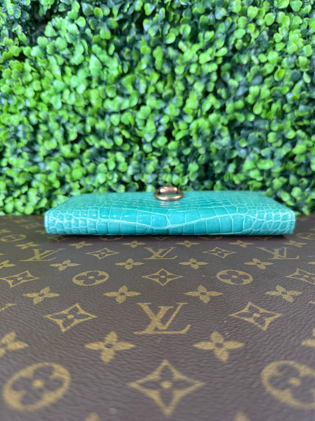 Gucci Horsebit Turquoise Crocodile Leather
