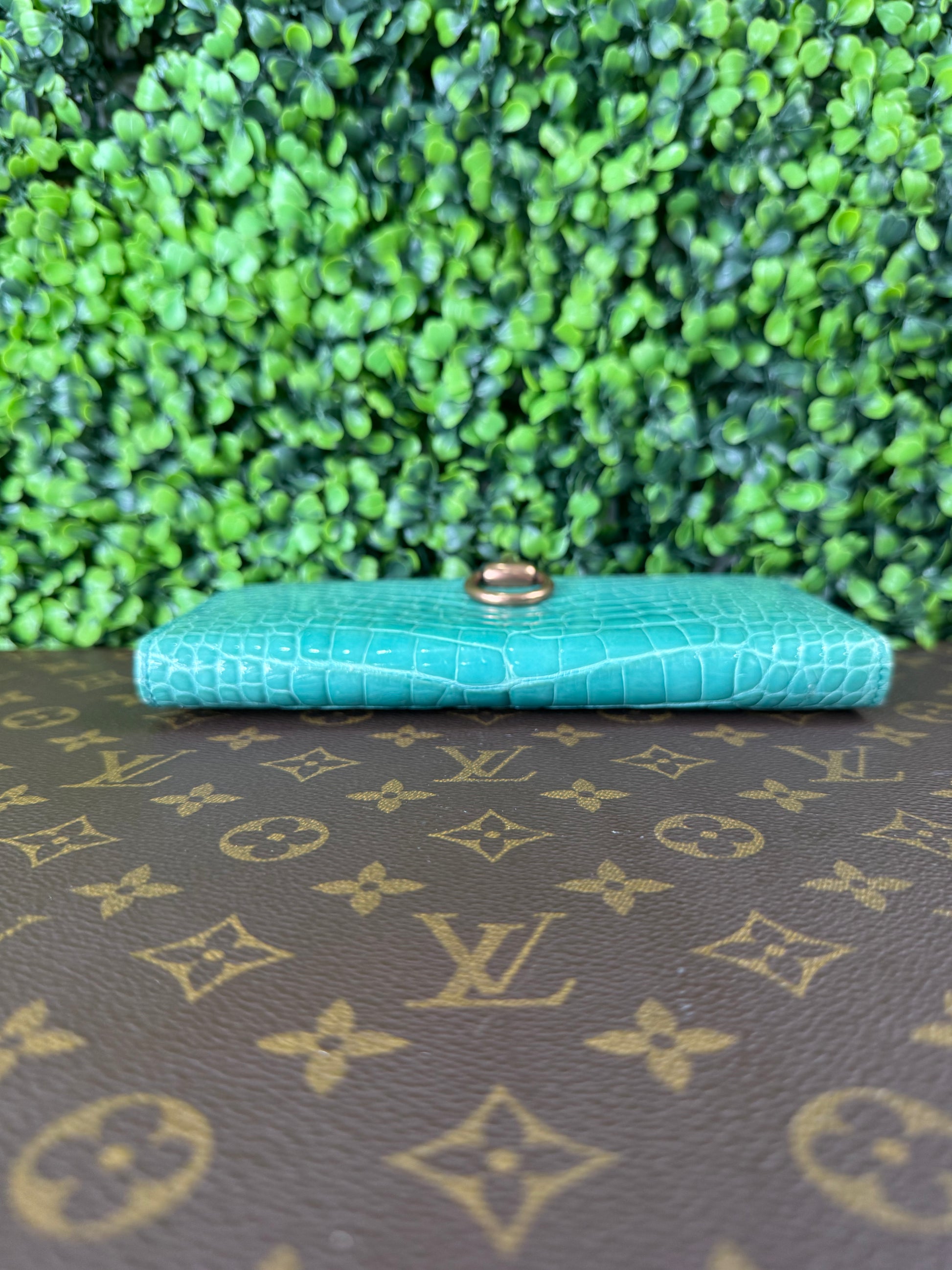 Gucci Horsebit Turquoise Crocodile Leather