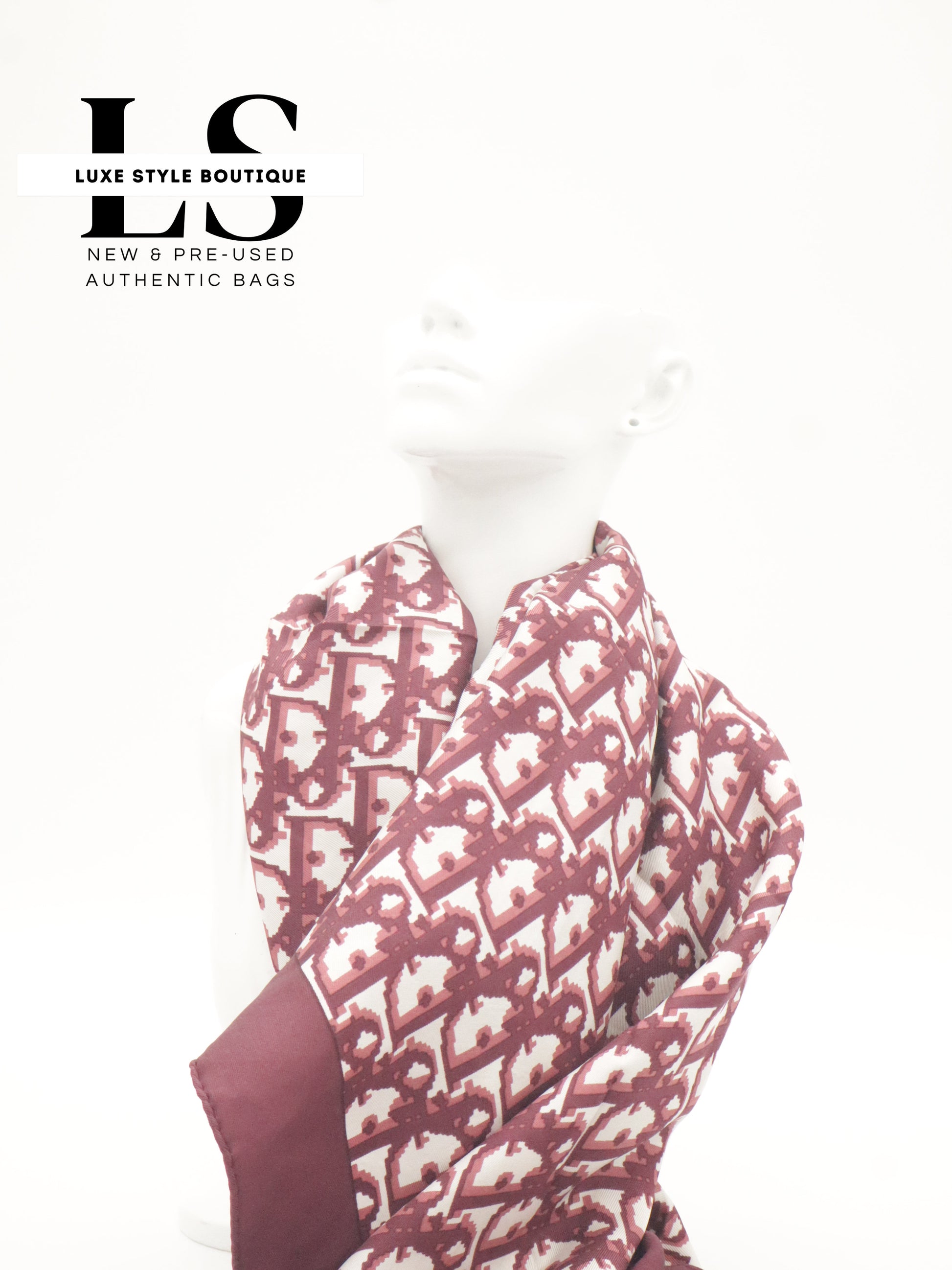 Dior Red Oblique Trotter Silk Scarf