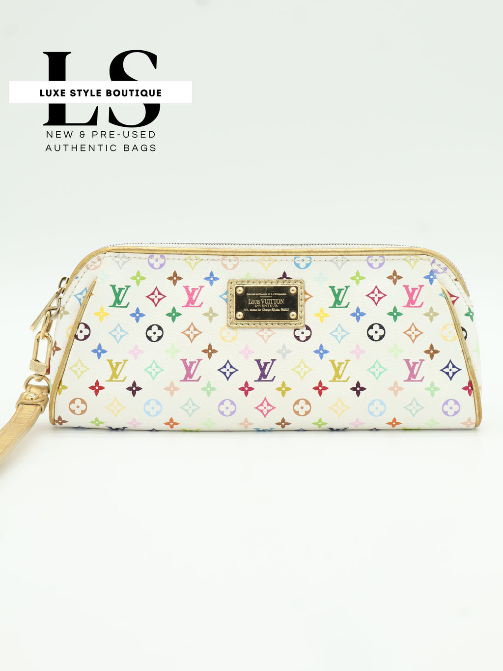 Louis Vuitton Kate Clutch White Monogram Multicolor