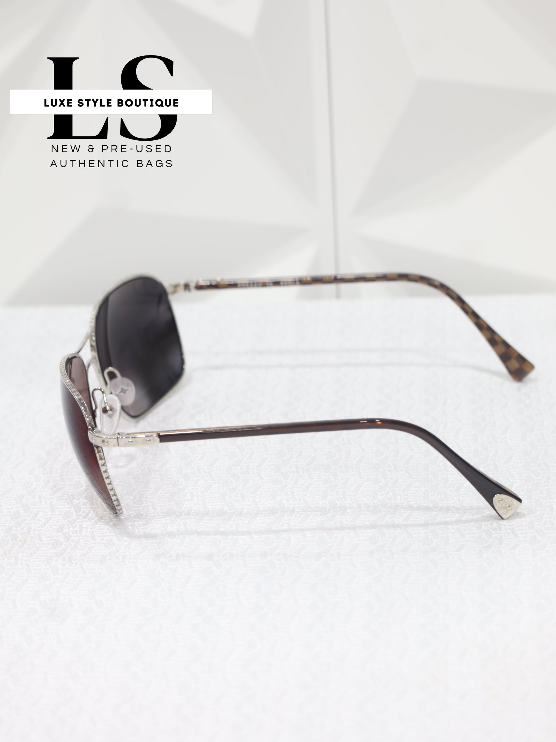 Louis Vuitton Damier Conspiracy Pilote Sunglasses 62*16