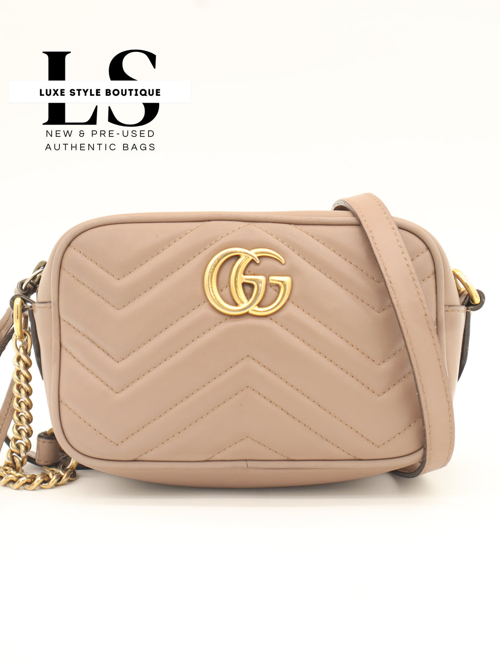 Gucci GG Marmont Matelasse Crossbody Beige