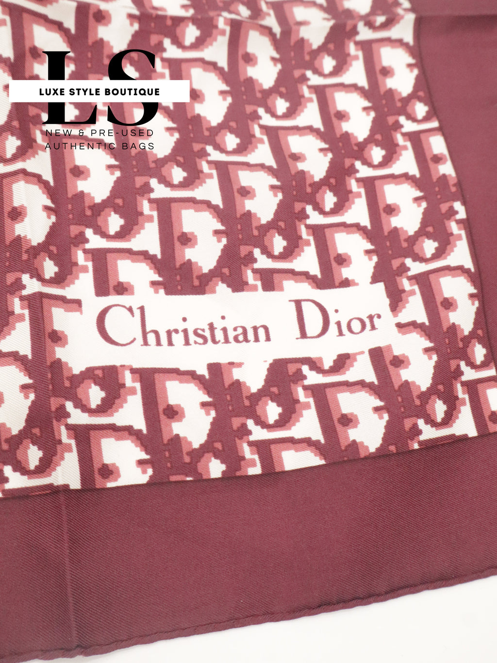 Dior Red Oblique Trotter Silk Scarf