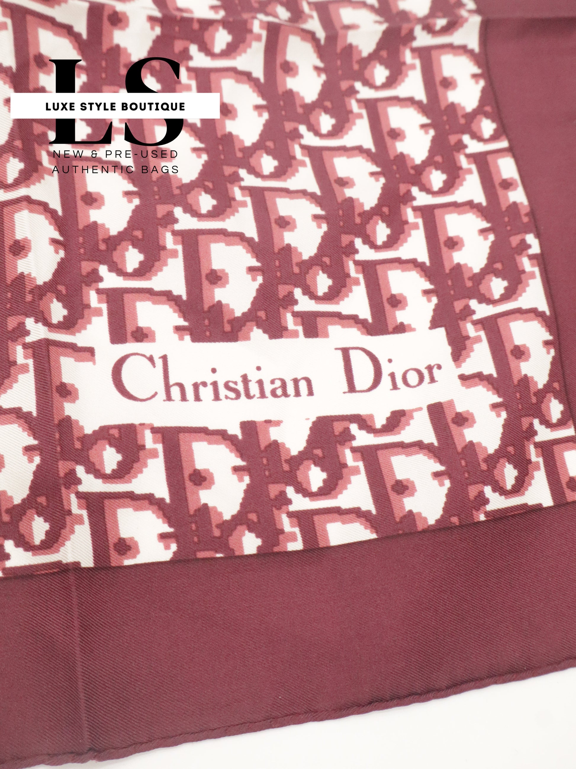 Dior Red Oblique Trotter Silk Scarf