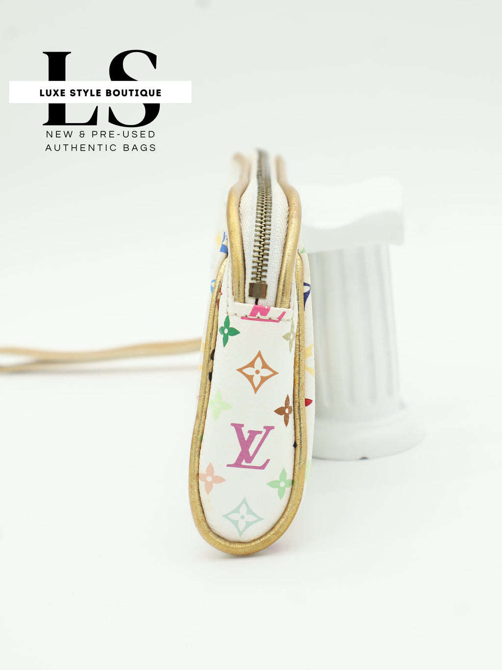 Louis Vuitton Kate Clutch White Monogram Multicolor