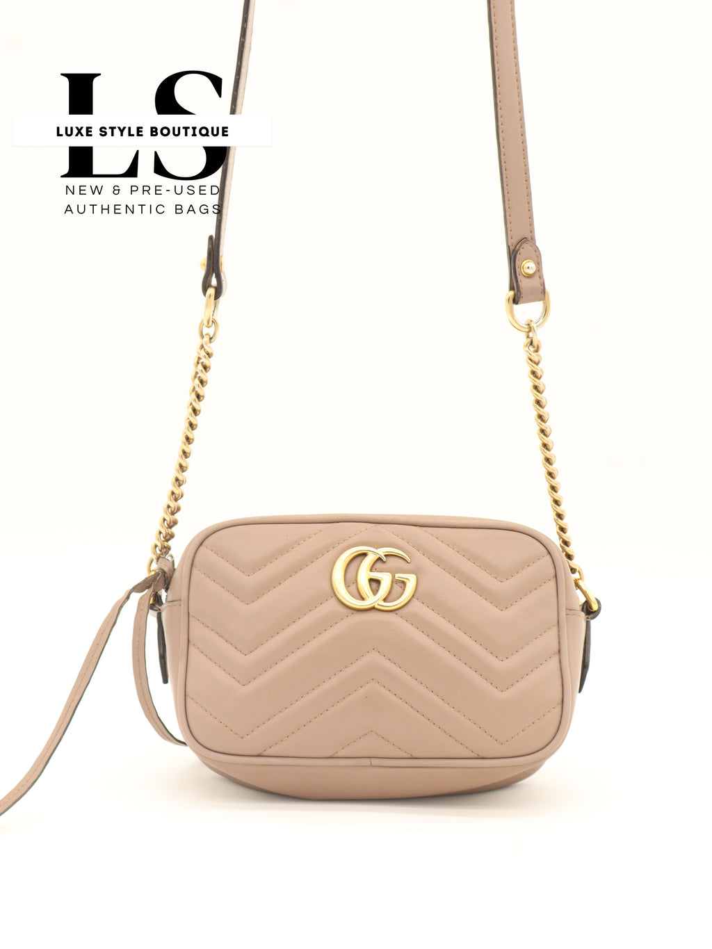 Gucci GG Marmont Matelasse Crossbody Beige