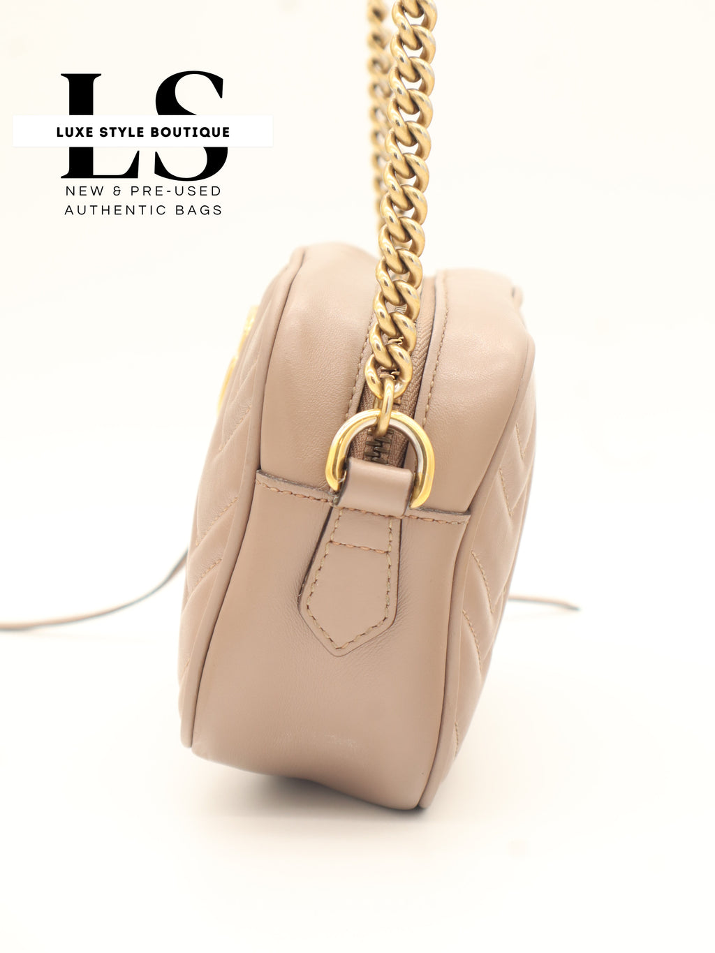 Gucci GG Marmont Matelasse Crossbody Beige