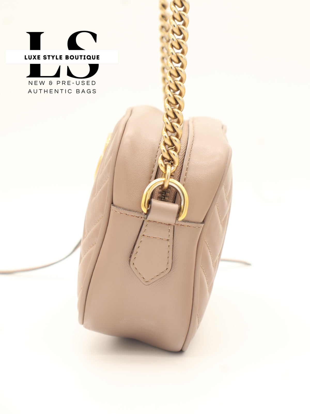 Gucci GG Marmont Matelasse Crossbody Beige