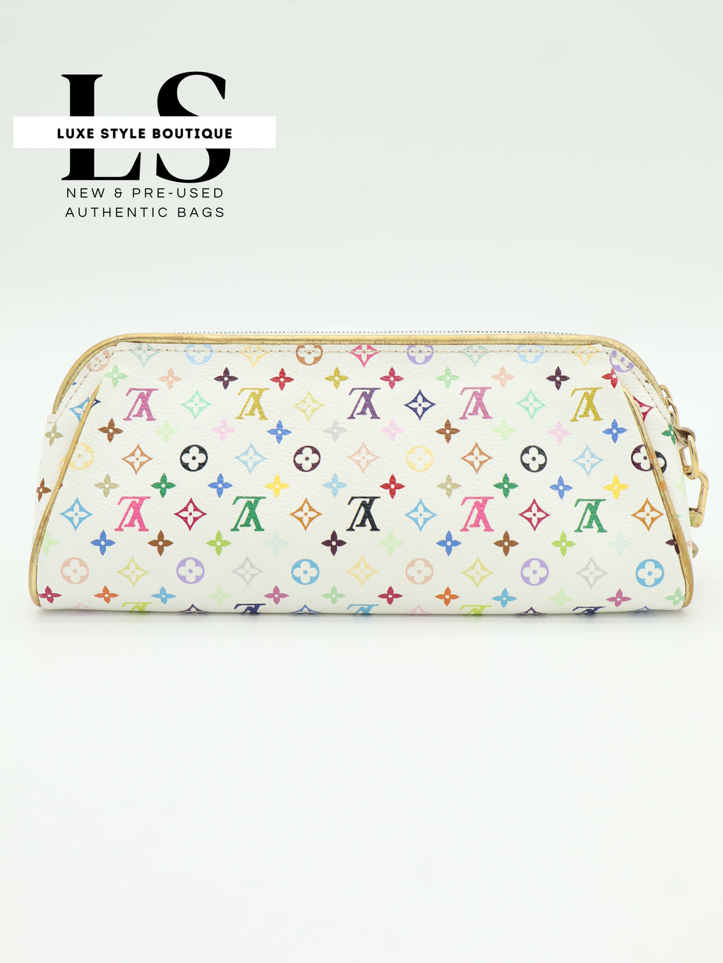 Louis Vuitton Kate Clutch White Monogram Multicolor