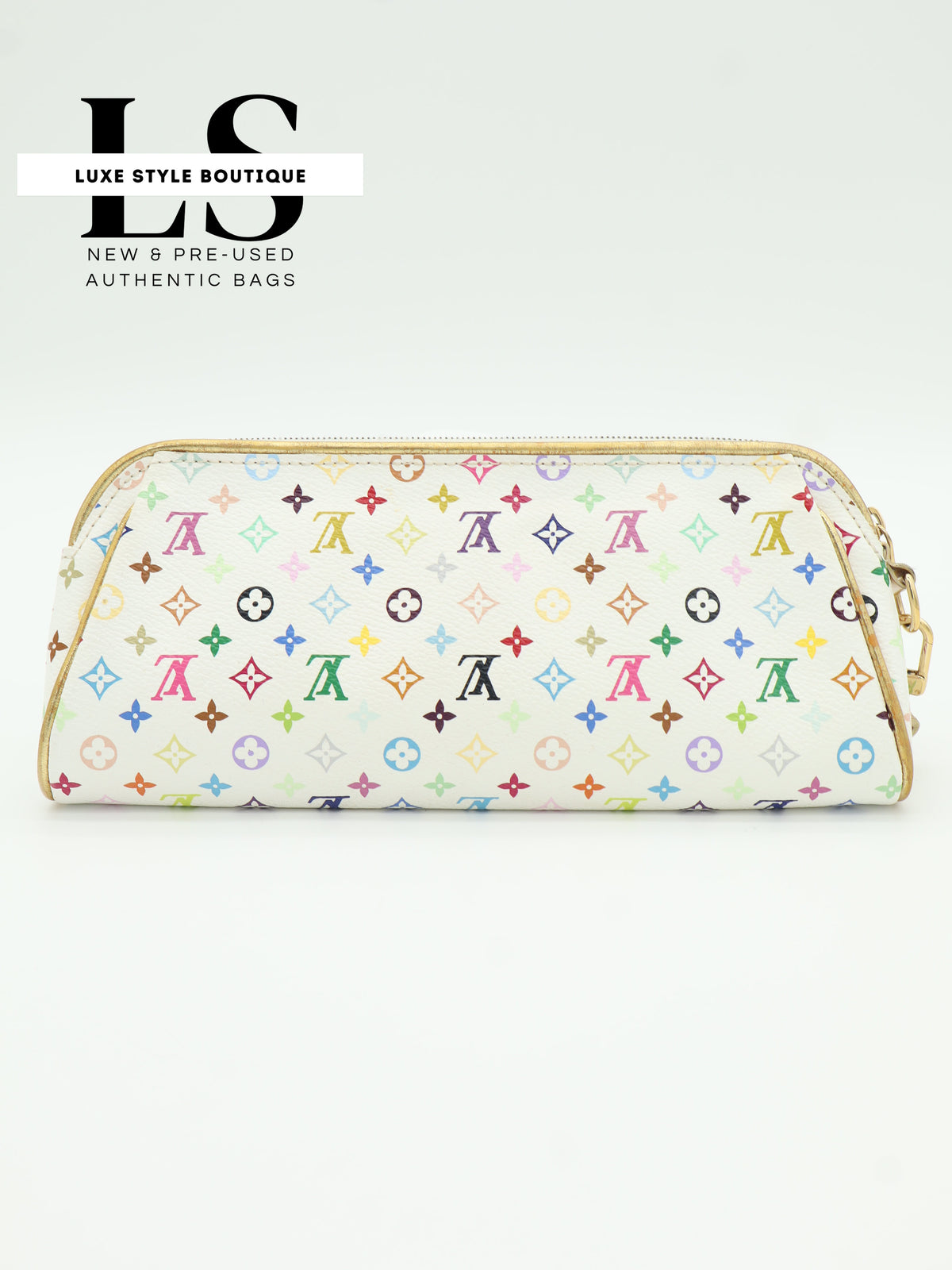 Louis Vuitton Kate Clutch White Monogram Multicolor