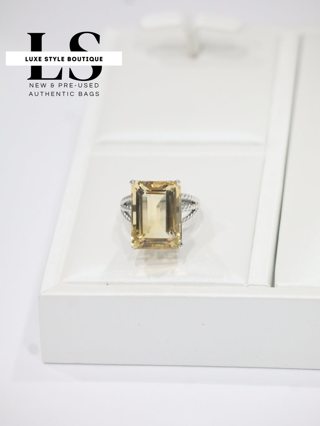 Ring Silver .925 w/Yellow Citrine