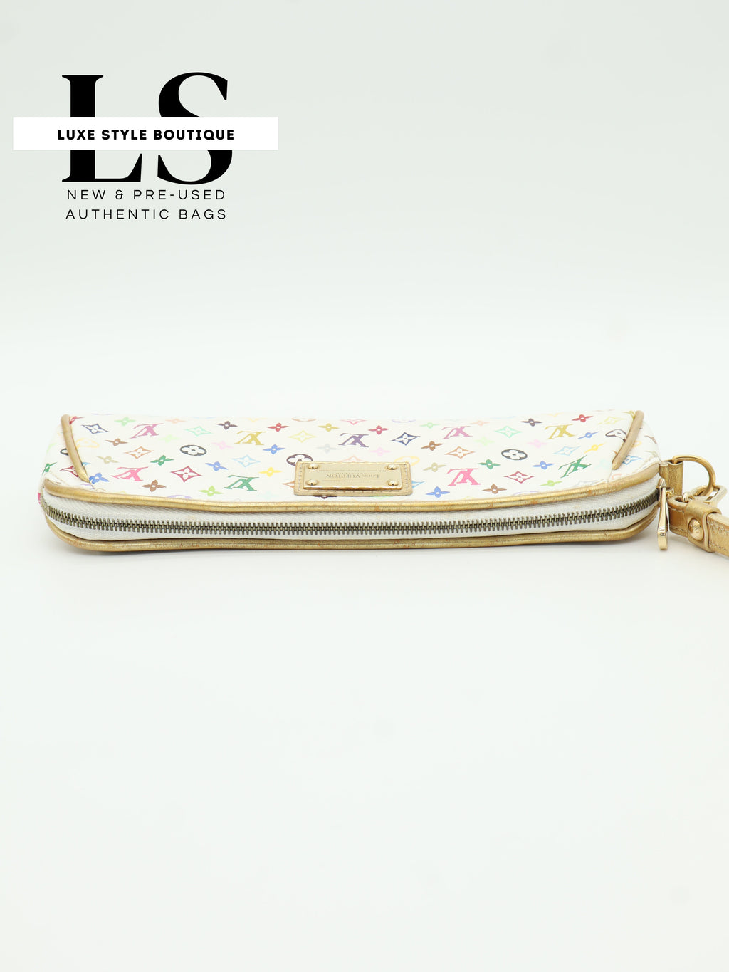 Louis Vuitton Kate Clutch White Monogram Multicolor