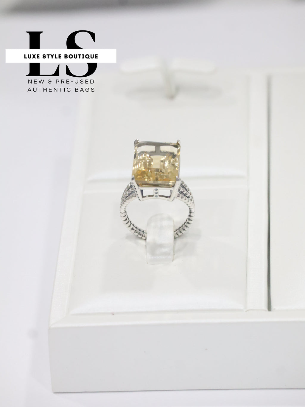Ring Silver .925 w/Yellow Citrine