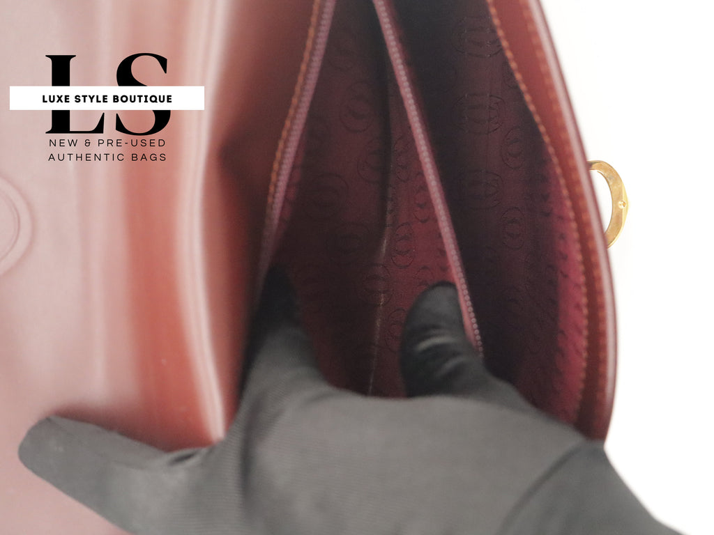 Cartier Must Top Handle Leather Handbag