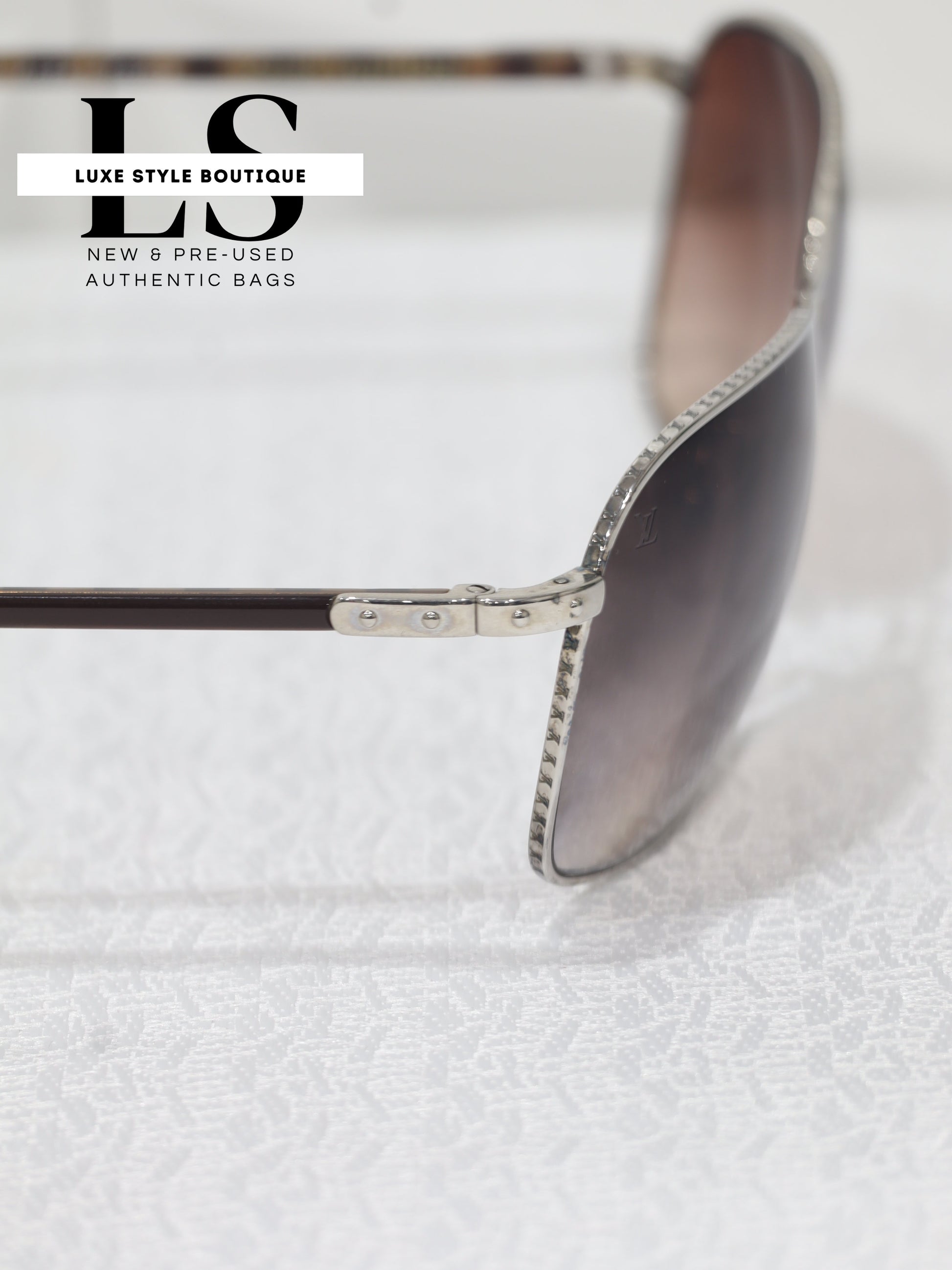Louis Vuitton Damier Conspiracy Pilote Sunglasses 62*16